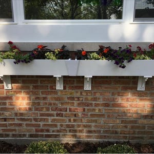 30" Paintable PVC Colonial Window Flower Box