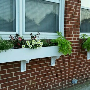 Farmhouse Flower Box: 72" Tapered PVC Planter, Paintable