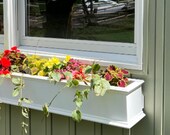 24" Colonial Style PVC Window Flower Box with Hidden French Cleat System