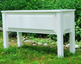 Sale  40" x 12" Raised garden bed White maintenance  free made to order. Premium raised panels on 3 sides.