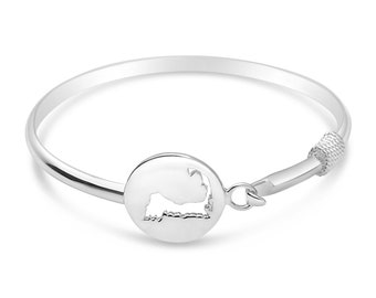 Cape Cod Disc bracelet. Handmade in .925 Silver. Free shipping in box with a polishing cloth.