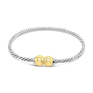 Made on Cape Cod. Bracelet with two 14K gold balls and twisted sterling silver. Beachball bracelet from Michaels . Free shipping, box, cloth
