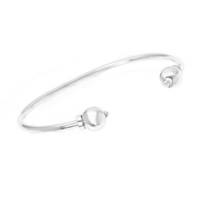 Beach Ball Cuff -All Silver  Bracelet.NEW with Free size Exchange. Made on Cape Cod ships from Cape Cod