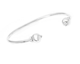 Beach Ball Cuff -All Silver  Bracelet.NEW with Free size Exchange. Made on Cape Cod ships from Cape Cod
