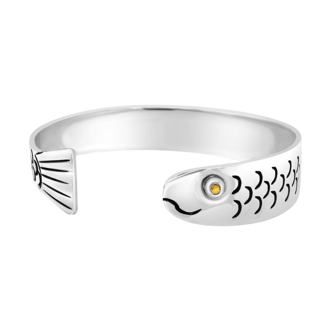 Sterling silver fish hotsell cuff bracelet cape cod