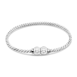 Cape Cod Double Beach Ball &quot;Twist&quot; Bracelet Screwball Bracelet  in Sterling Silver.Made and ships from  Cape Cod. Ships within 24 hrs