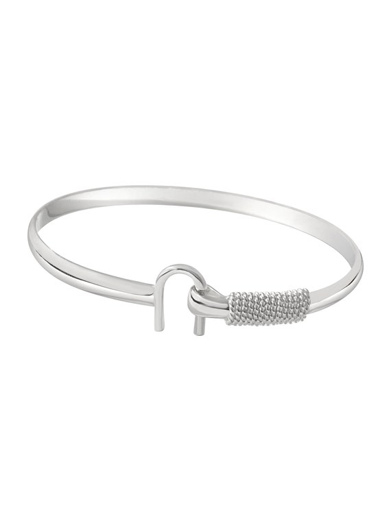 【新品】PRY シュウト Silver Hook Bangle シルバー925 Silver 925 Rhodium Plated Hook Bangle - DIB00004RH | Silver Palace