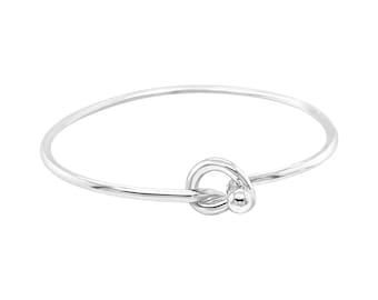 Cape Cod Love-knot Bracelet. Handmade on Cape Cod. solid .925 silver, free shipping in box w free polish cloth