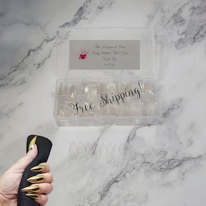 Long stiletto full cover nail tips 500 count Free Shipping!! Thin, strong, durable