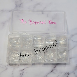 Medium stiletto full cover nail tips 500 count Free Shipping!! Thin, strong, durable
