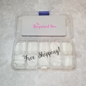 Long oval full cover nail tips 100 count Free Shipping!! Thin, strong, durable