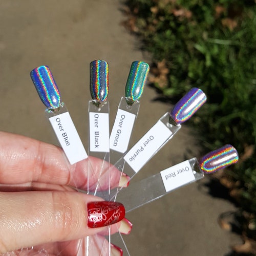 35 Micron Holographic Chrome Nail Powder - Etsy 35 Micron Holographic Chrome Nail Powder - Etsy