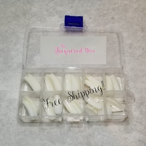 Long coffin full cover nail tips 100 count Free Shipping!! Thin, strong, durable