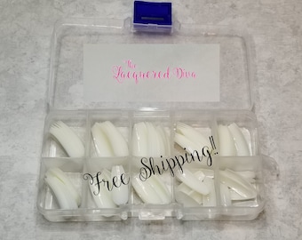 Long coffin full cover nail tips 100 count Free Shipping!! Thin, strong, durable
