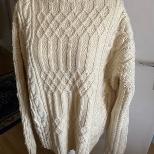 XXL Aran style jumper 1980s hand-knit image 2