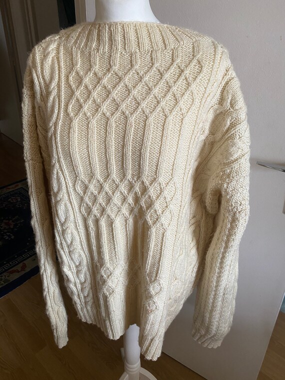 XXL  Aran style jumper 1980’s hand-knit - image 2
