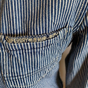 Superdry striped denim shirt train conductor style | Etsy