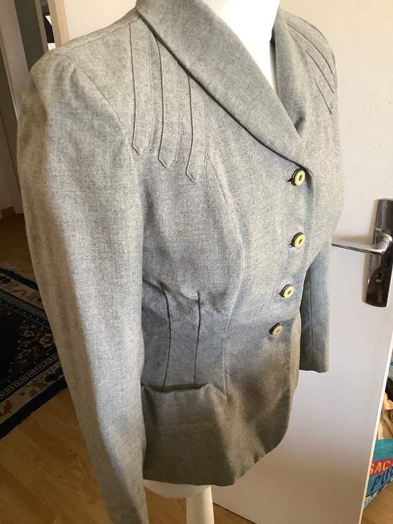 1940’s grey vintage Ogilvy jacket , wonderful det… - image 9