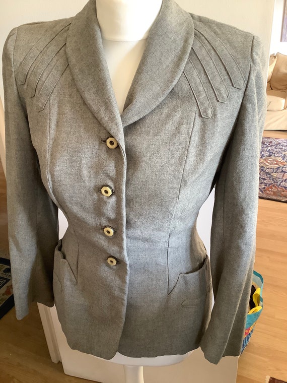 1940’s grey vintage Ogilvy jacket , wonderful det… - image 1