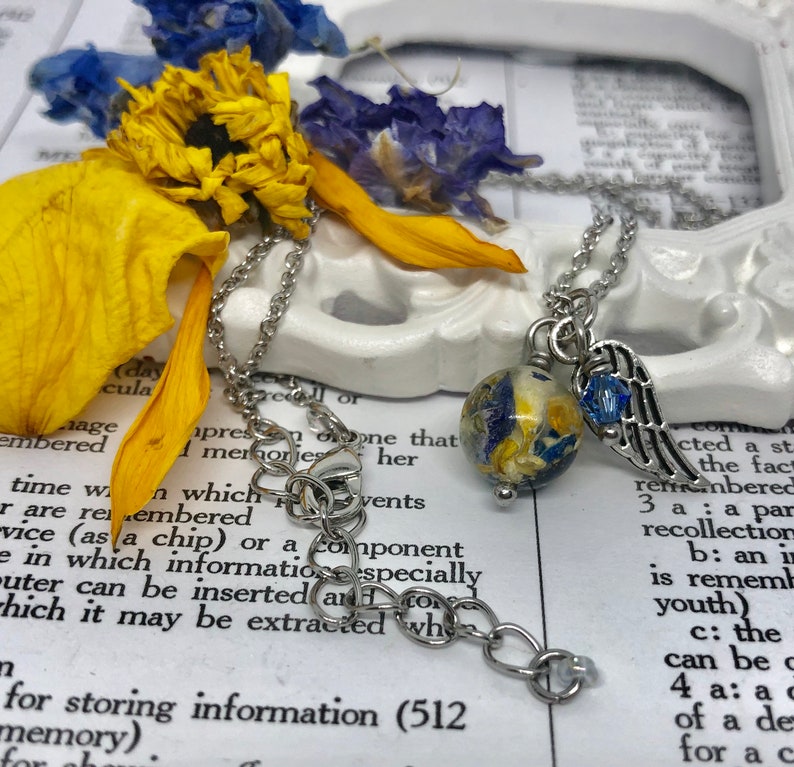 Memorial Flower Necklace. Made With Flowers From Your Loved Etsy