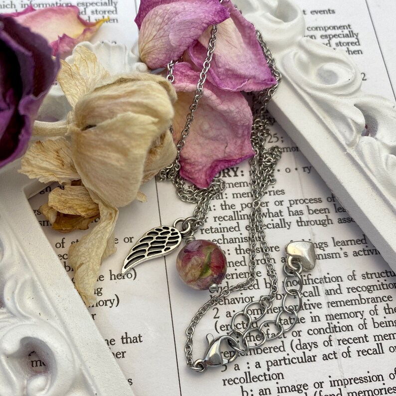Memorial Flower Necklace. Made With Flowers From Your Loved Etsy