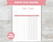 Market Sales Tracker, PDF Printable Event Sales Tracking Form, Small Business Form, Crafters Event Sales Log, Instant Download