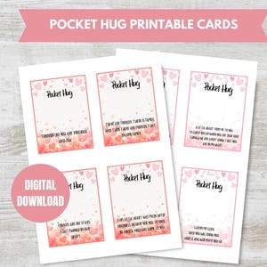 Cartões de abraço de bolso para impressão, cartão de crochê para impressão em PDF, cartão de abraço de bolso em forma de coração, cartão com poema, etiqueta de crochê para dia dos namorados, download digital