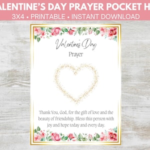 Valentinstag Gebetskarten, christliche Taschenumarmung zum Ausdrucken, religiöse Valentinstagskarten, Schrift-Vers-Gebetskarte, Segenskarte