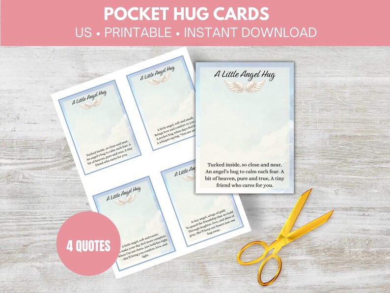 Printable Pocket Hug Cards PDF Printable Crochet Card A Little Angel Printable Pocket Hug Cards PDF Printable Crochet Card A Little Angel