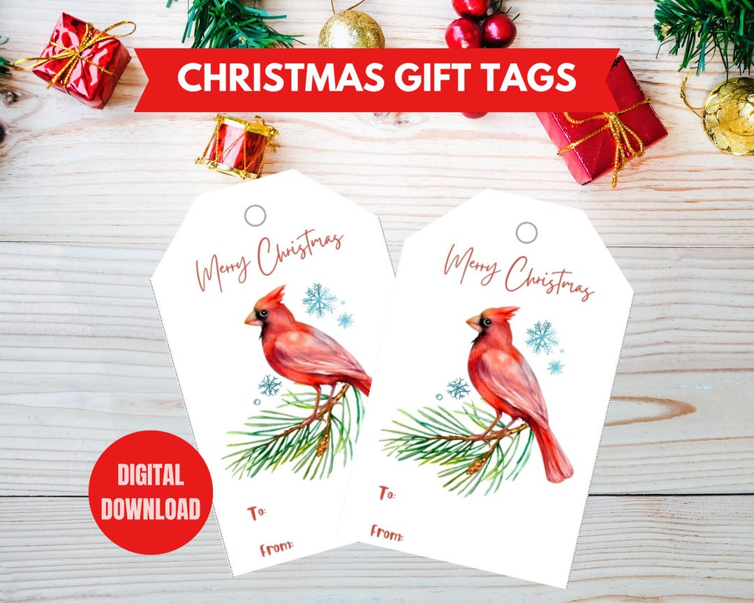 Animal Christmas Gift Tags Watercolor Gift Tags Holiday Tags Merry ...