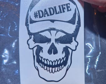 DadLife Skeleton Vinyl Decal, Funny Father's Day Gift.