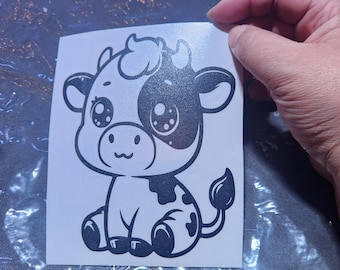 Baby Cow Vinyl Decal – Farm Animal Sticker for Cars, Laptops, Water Bottles