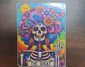 IDGAF Sticker, Waterproof Laptop, Attitude Decal, Sassy Trendy Sticker, Custom Sizes.