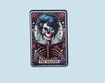 The Reader Waterproof Sticker: Book Lover Vinyl Decal - Holographic or Clear