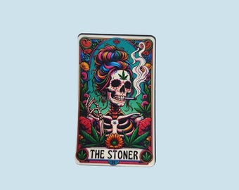 Stoner Tarot Card Sticker | Waterproof Vinyl Decal