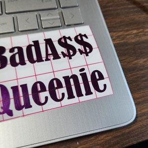 BadAss Queenie Decal - 4, 5, and 6 Inches Wide