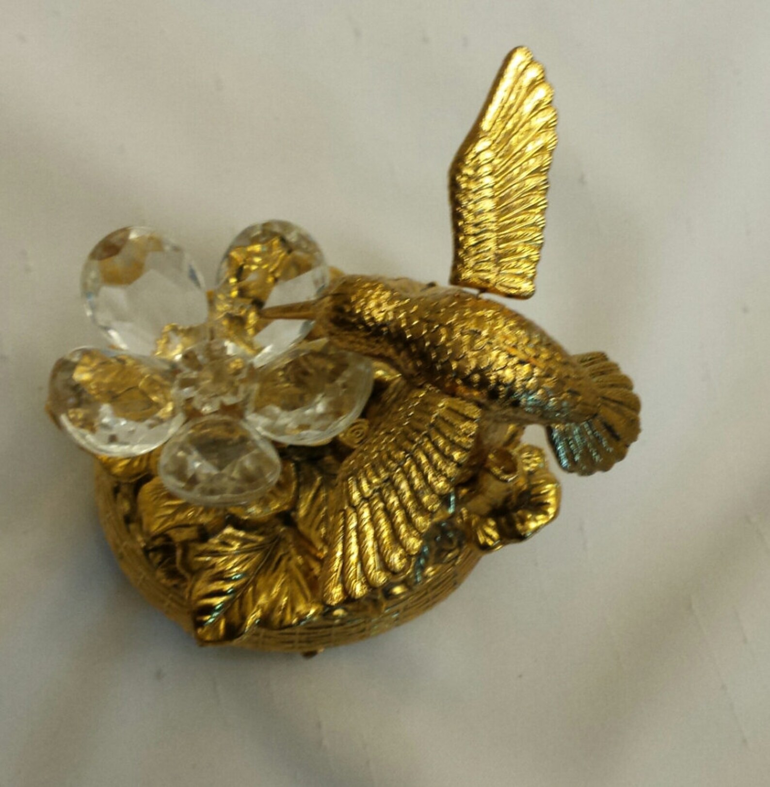 Vintage Hummingbird Music Box Gilded 1960s Wings and Etsy