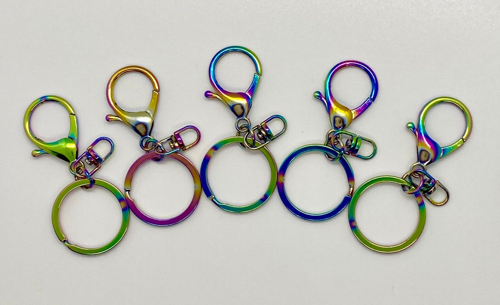 Keychain Hardware PartsKey Ring DIY 5 pieces Rainbow Etsy.de