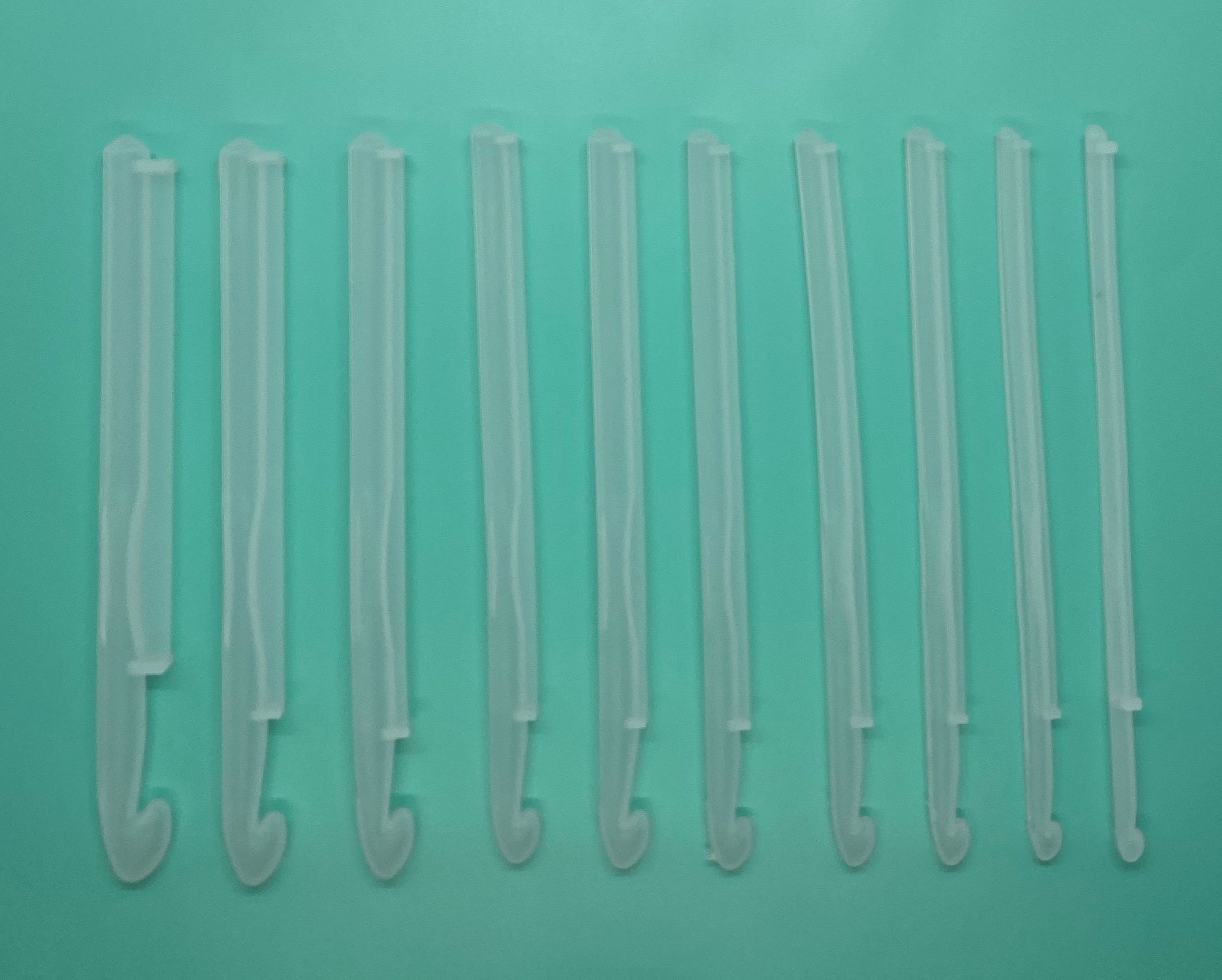 10 Piece Set Crochet Hooks Shiny Silicone Molds Resin Art Etsy Canada