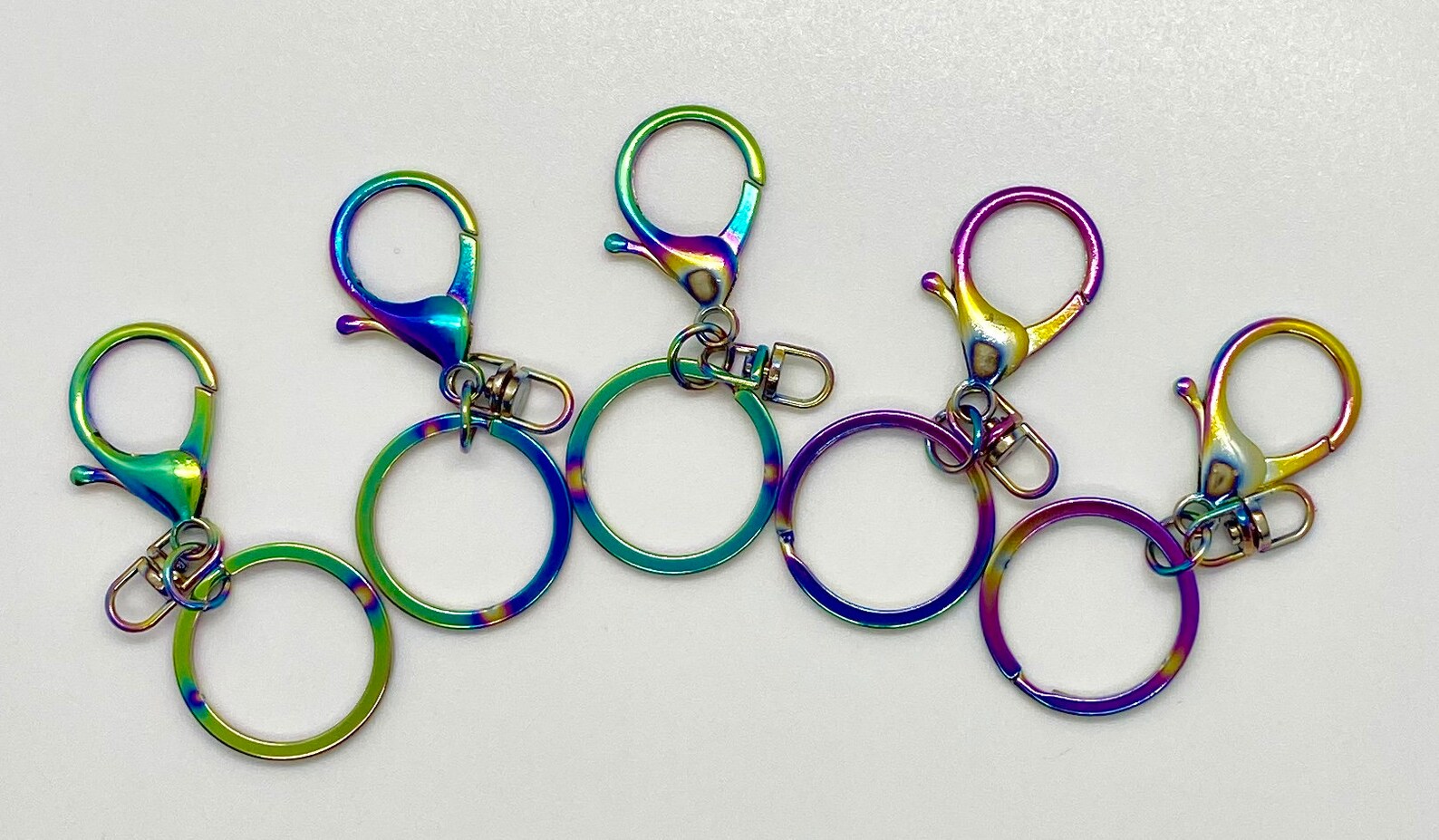 Keychain Hardware PartsKey Ring DIY 5 pieces Rainbow Etsy.de