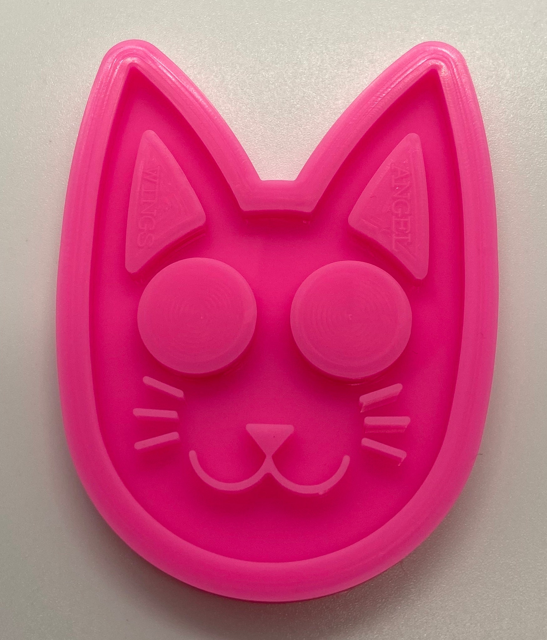 Shiny Silicone Mold Stabby Tabby Self Defense Pointy Ear Cat Etsy