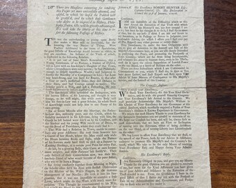 1728 The New England Weekly Journal