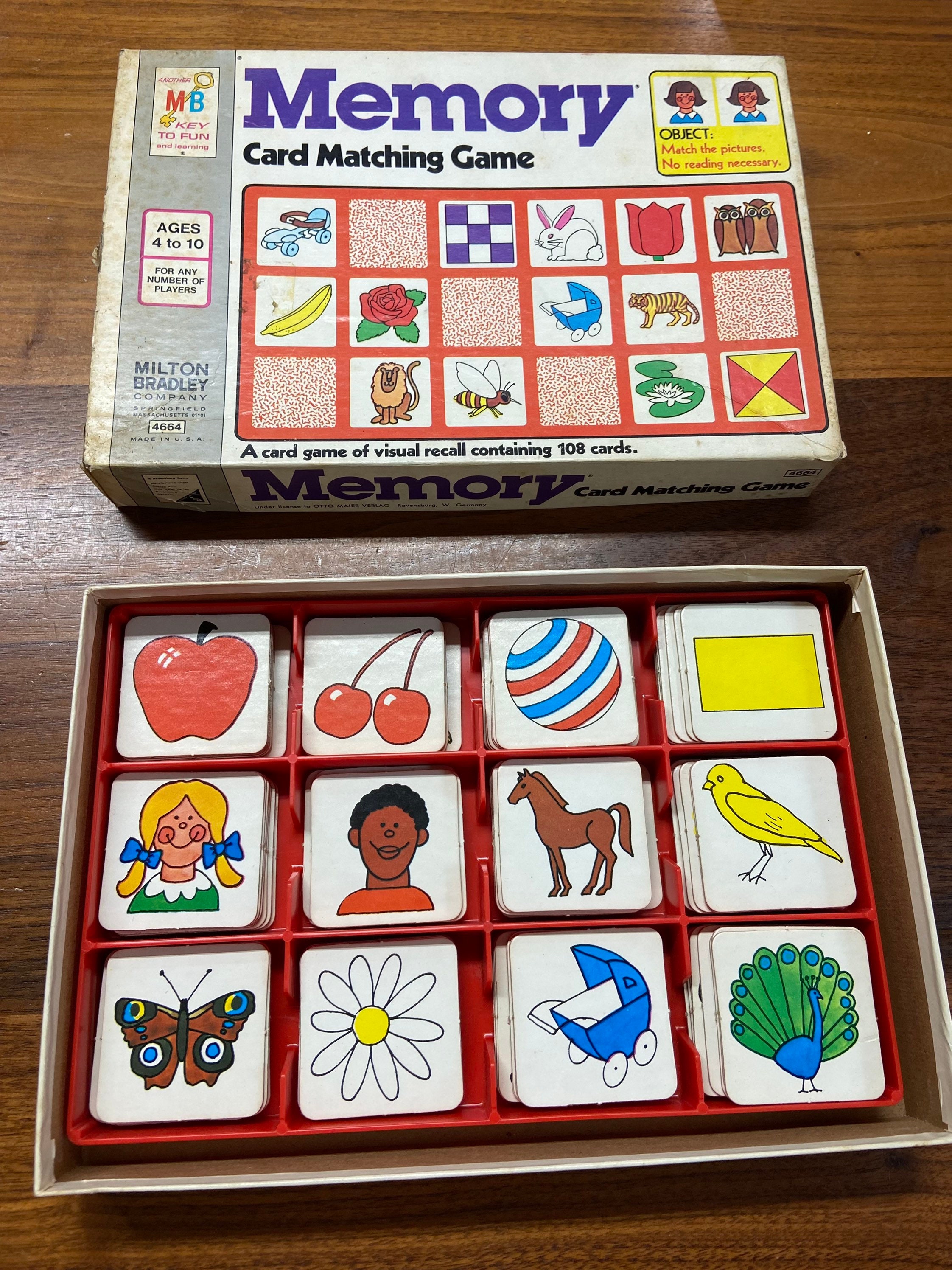 1978 Milton Bradley MEMORY Card Matching Game 4664 - Etsy
