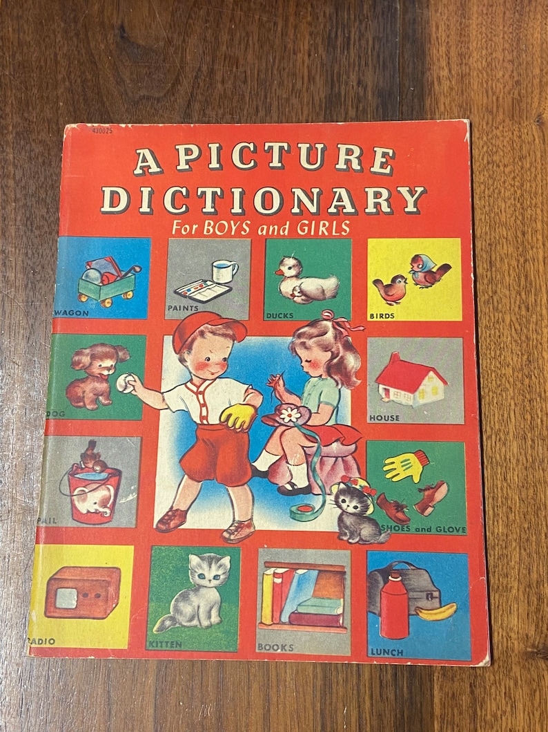 1952 A Picture Dictionary for Boys and Girls Etsy
