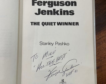 1975 Ferguson Jenkins The Quiet Winner by Stanley Pashko *SIGNED*