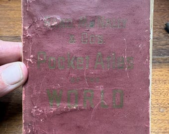 1886 Rand McNally & Co Pocket Atlas of the World