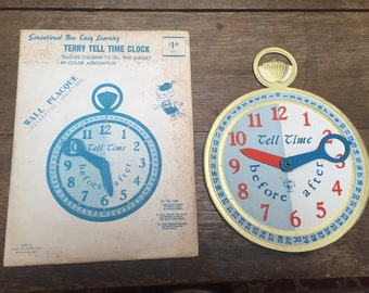 Vintage Terry Tell Time Children's Clock