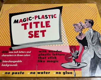 Vintage Magic-Plastic Title Set Complete Home Movie Title Set