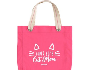 Super Bomb Cat Mom Tote Bag