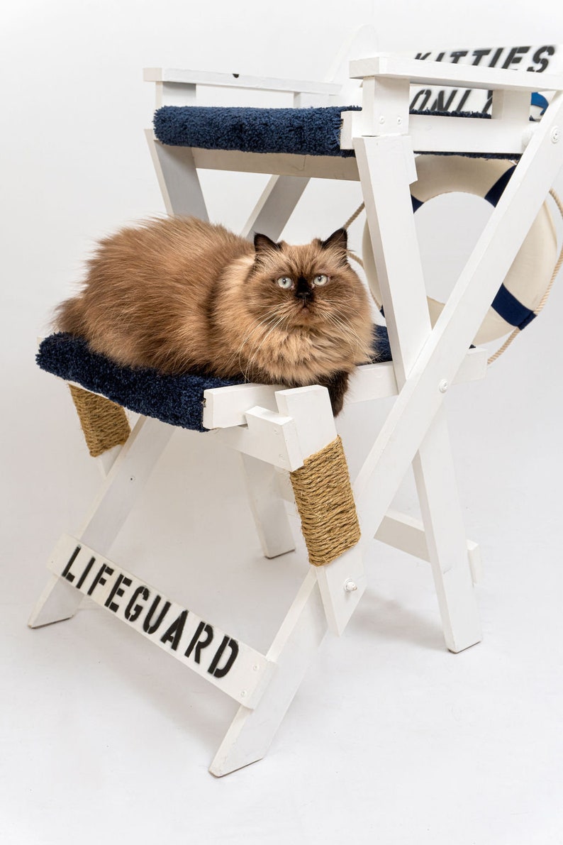 Lifeguard chair cat tower 22 w X 27 d X 42 h image 2